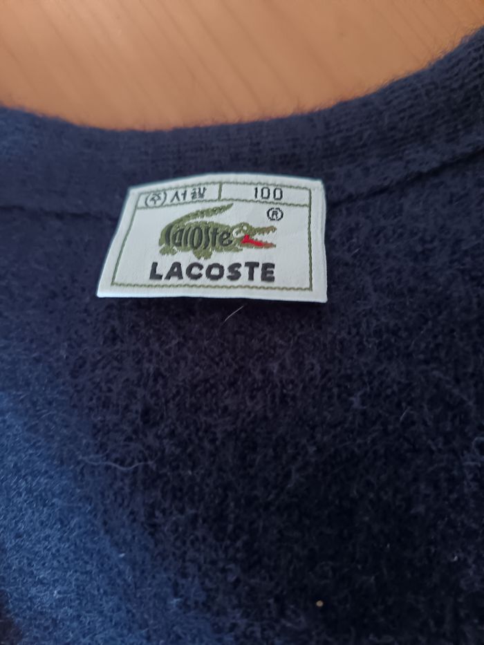 Gilet bleu marine Lacoste - photo numéro 3