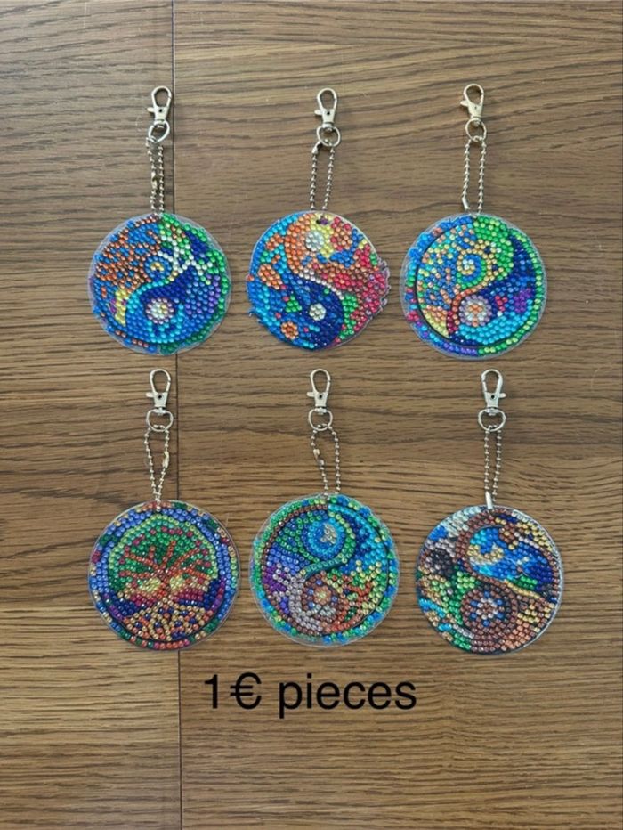 Porte cles peinture diamant