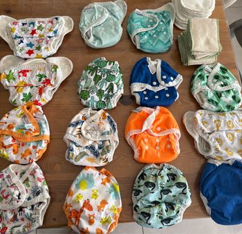 Pack 45 couches lavables Tout en un bambou neuf