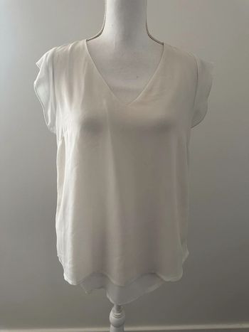 Blouse blanche en voile T38 M