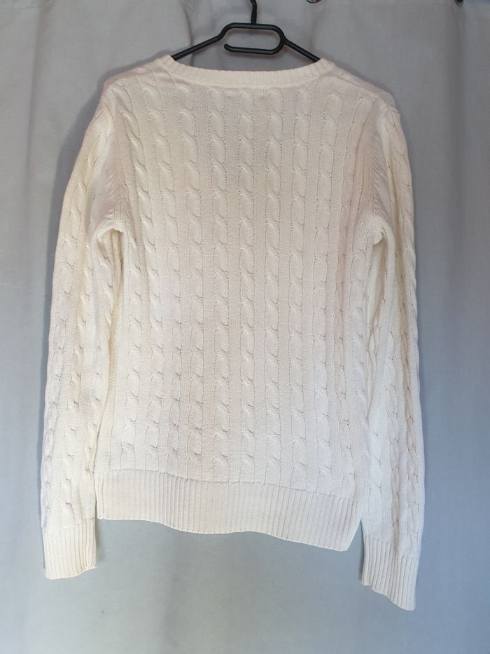 Pull torsadé col V Tommy Hilfiger L - photo numéro 7