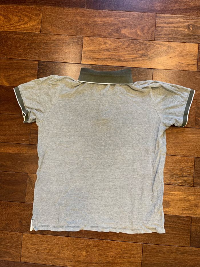 Polo manches courtes gris col zippe taille M - photo numéro 2