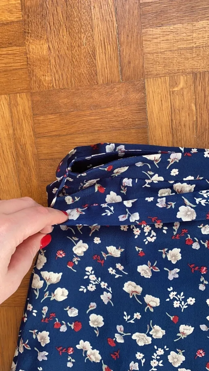 Jupe à fleurs bleue Collection IRL - photo numéro 3