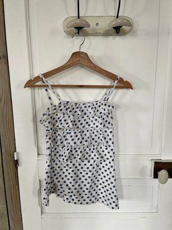 Débardeur froufrou petits pois