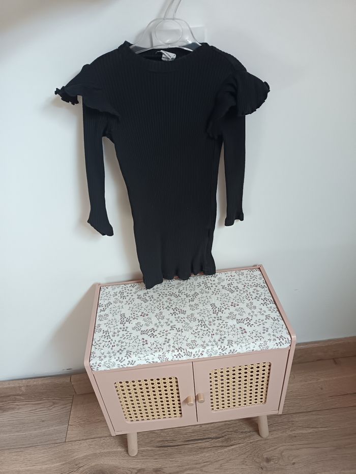 Robe côtelé noire 2/3 ans shein