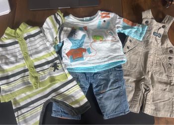 Lot ensemble & salopette 1 mois
