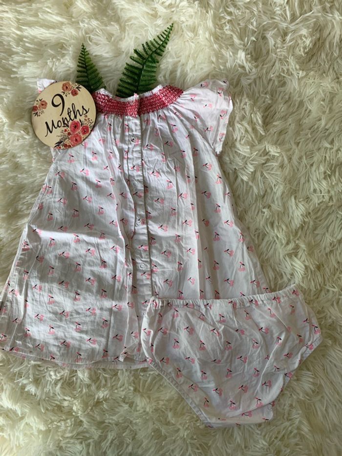 Ensemble léger été P’tit Bisou 9m cerises robe bloomer - photo numéro 4