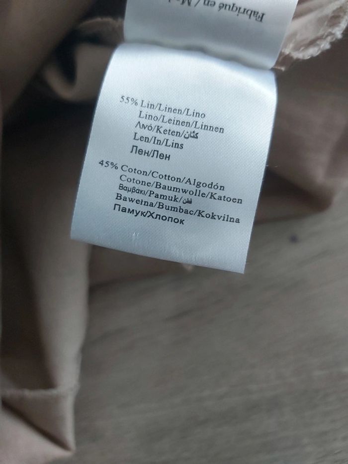 Robe femme beige en lin - photo numéro 5