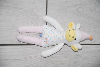 doudou vache clown dodie pois rose blanche