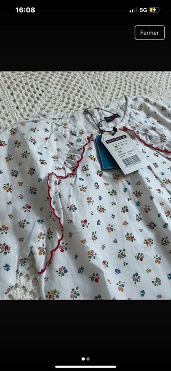Blouse sergent major fleurie 8 ans - photo numéro 2