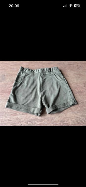 Short été léger fille vert 8 ans