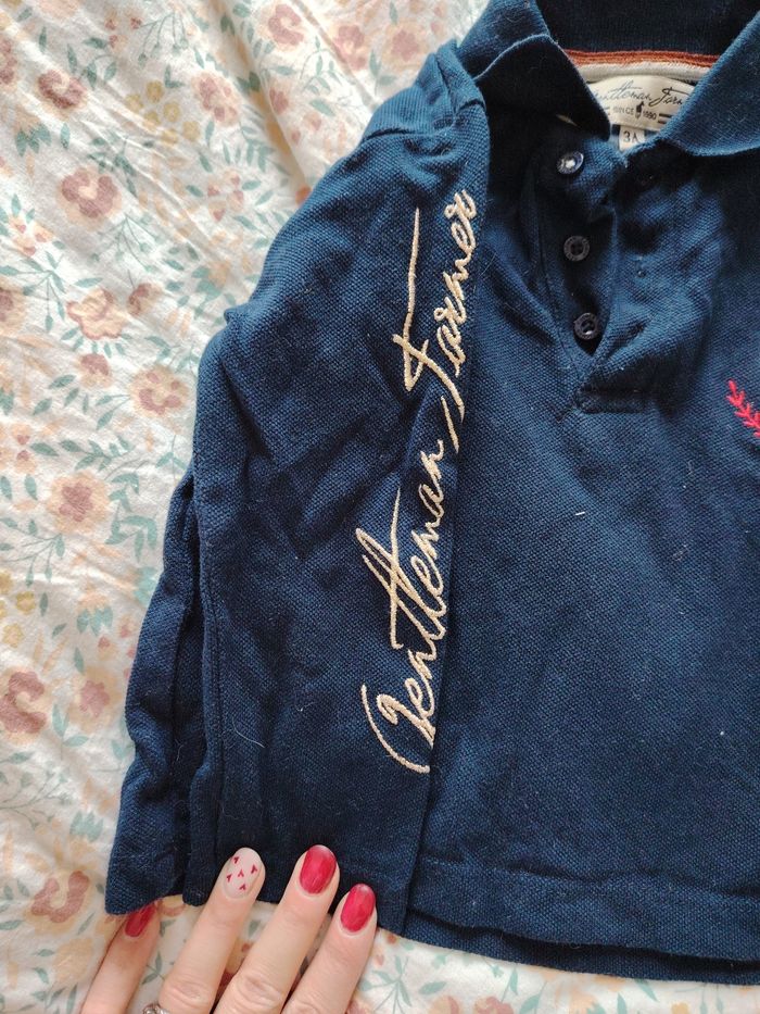 Polo à manches longues bleu marine gentleman farmer taille 3 - photo numéro 4