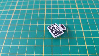 Plaque immatriculation pièce détachée miniature Bburago Burago Alfa Romeo 2300 spider 1932 1/18 1/18