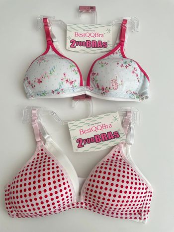 Lot de 4 soutiens-gorge adolescente sans armature 65/70A