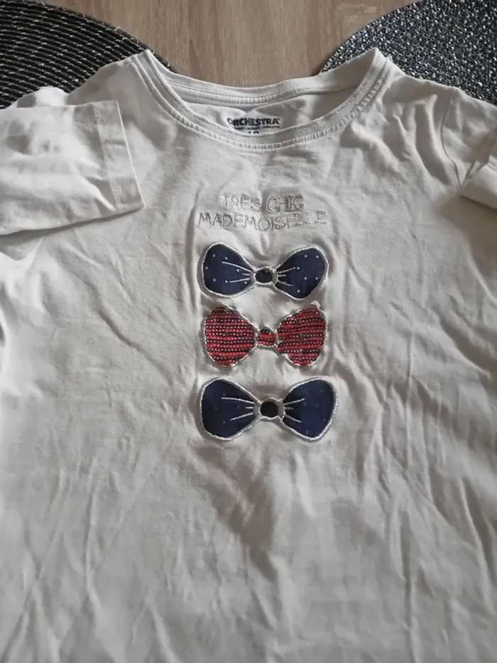 Tee-shirt grandes manches fille 10 ans - photo numéro 2