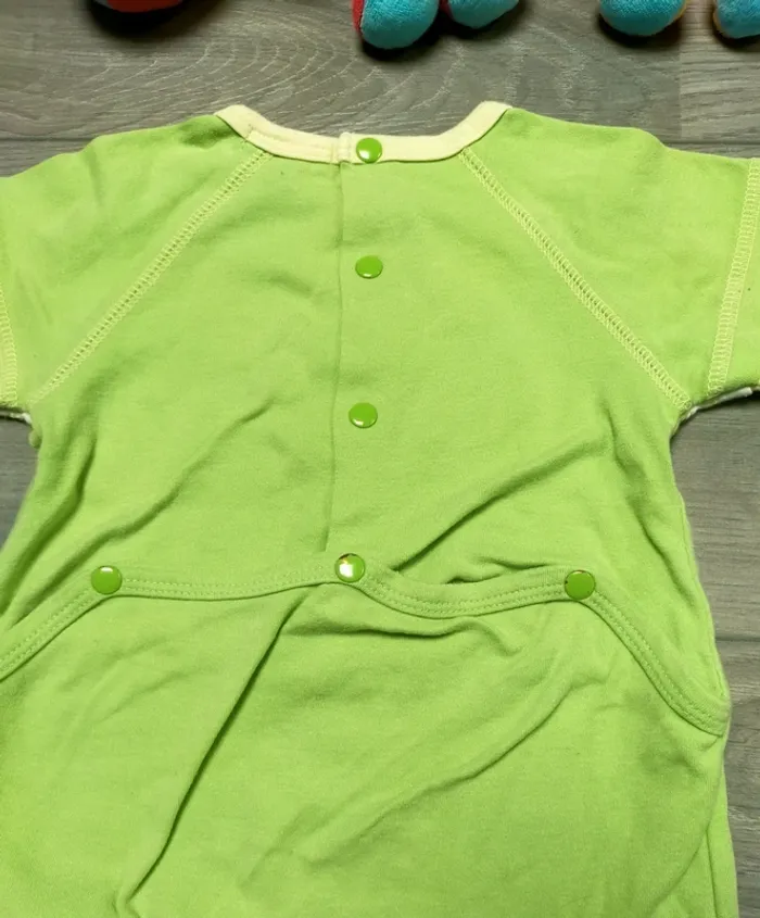 Grenouillère singe verte bébé garçon 9 mois In Extenso - photo numéro 6