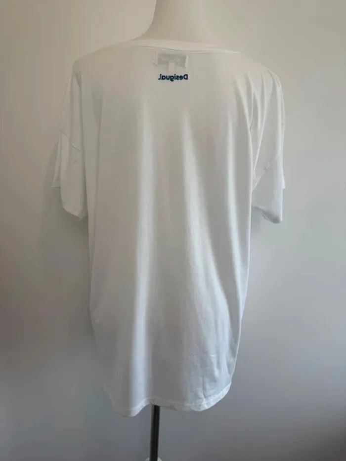 T-shirt Desigual femme blanc taille L neuf - photo numéro 3