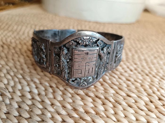 Vintage | Bracelet d'Indochine ancien argent 800 - photo numéro 2