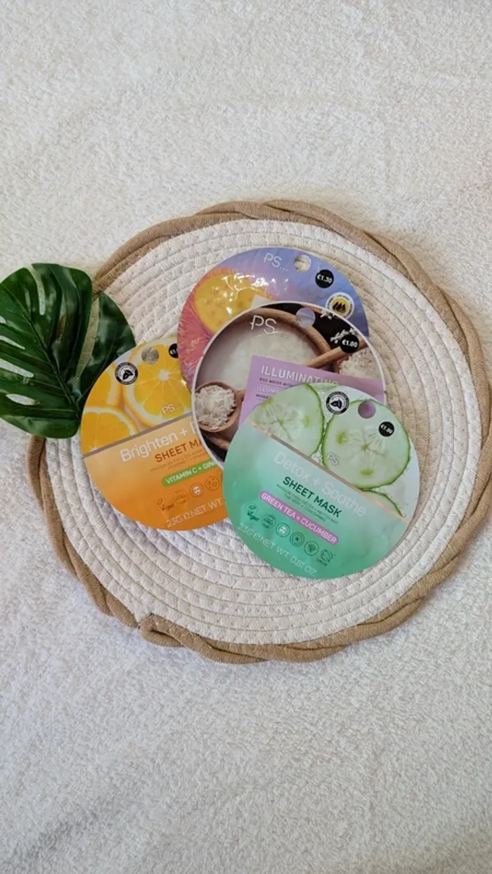 🌿 Lot de masques en tissu visage