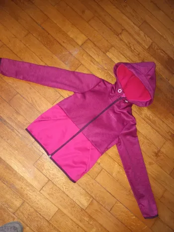 Veste printemps 10 ans quechua filke intérieur polaire avec capuche