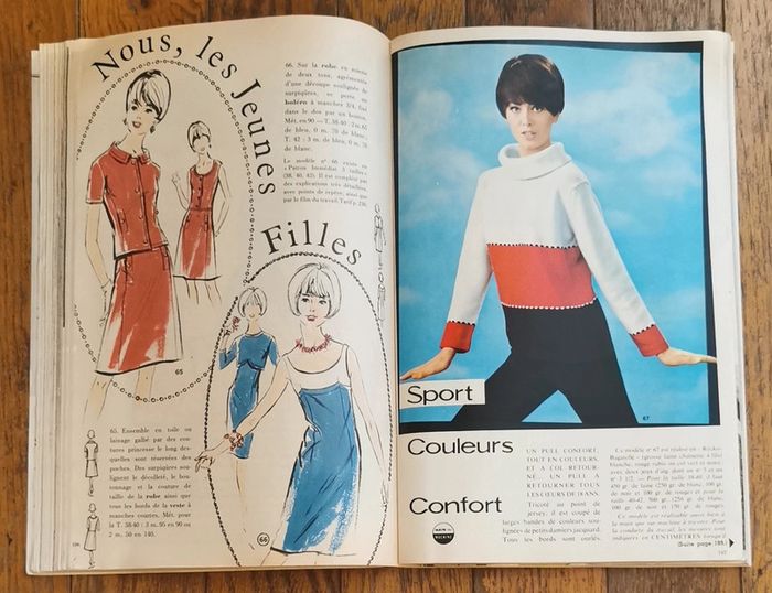 Ancien magazine Mode et travaux 1966 avec 3 patrons + supplément n°784 vintage - photo numéro 13