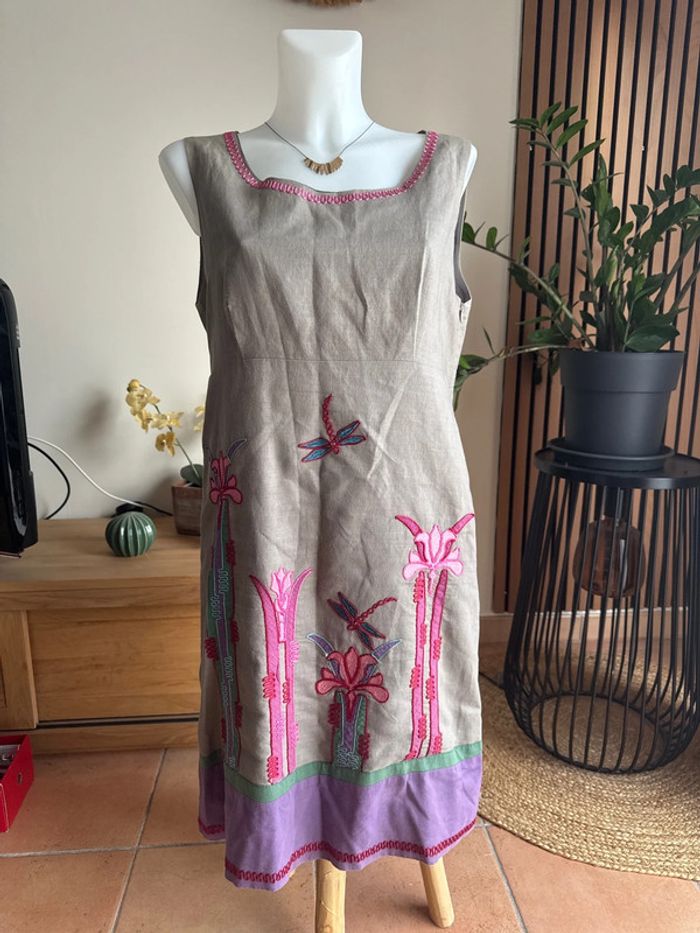 Robe lin et coton