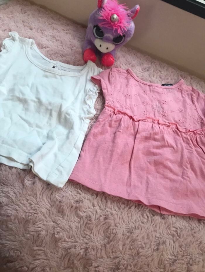 Lot tee-shirt bebe fille - photo numéro 2