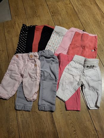 Lot de pantalons et leggings fille