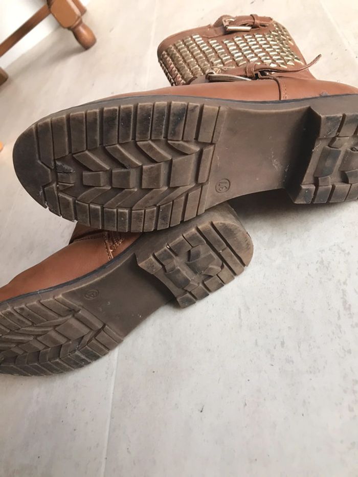 Bottines femmes couleur marron taille 37 très bon état - photo numéro 8