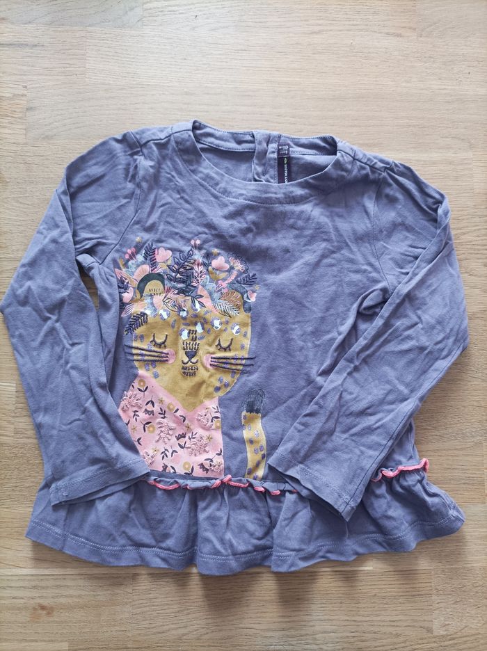 Lot de 6 t-shirts manches longues fille 4 ans - photo numéro 2