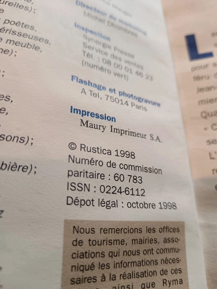 Livre rustica almanach - photo numéro 2