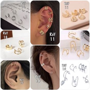 Ear cuff boucles d’oreilles manchette prix d’une boucle au choix