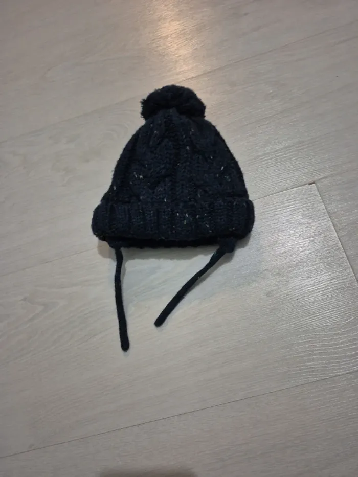 Ensemble bonnet et tour de cou bleu hiver - photo numéro 2