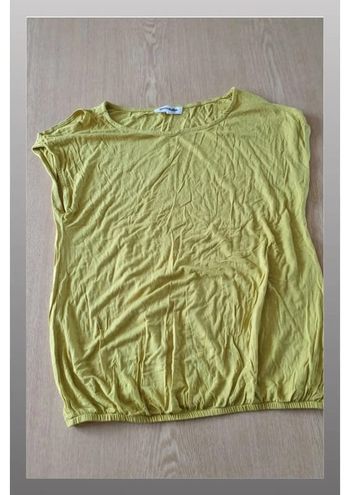 Tshirt femme taille élastique Grain de malice S jaune