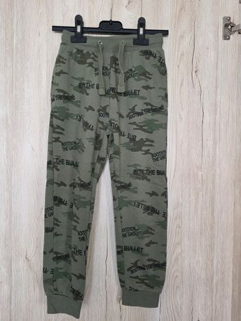 BAS DE JOGGING GARÇON MILITAIRE KAKI 6/7 ANS MARQUE TEX