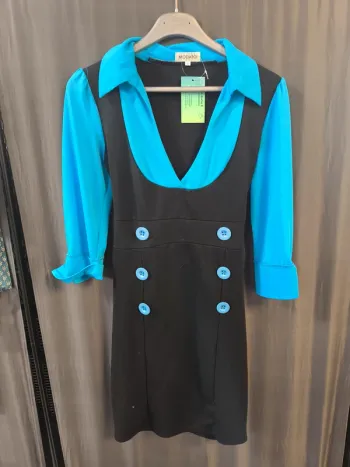 303520 robe noir bleu femme 40 modatol