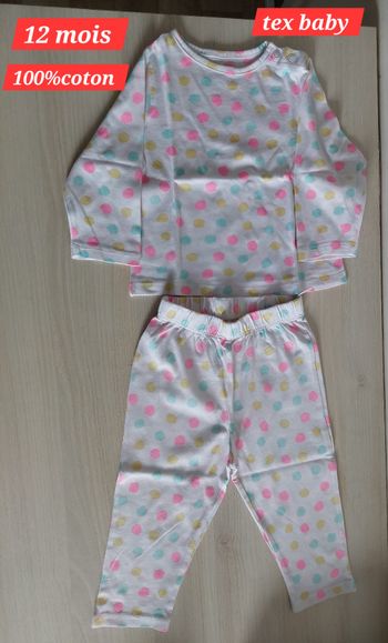 Pyjama multicolore fille 12mois 