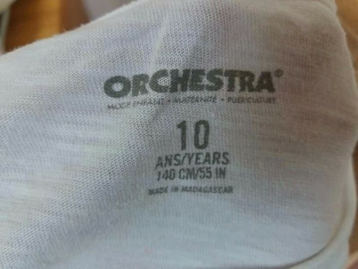 Tee shirt manches courtes fille 10 ans orchestra - photo numéro 3