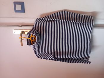 Sous-pull garçon Sergent Major 8 ans rayé bleu marine et blanc très bon état