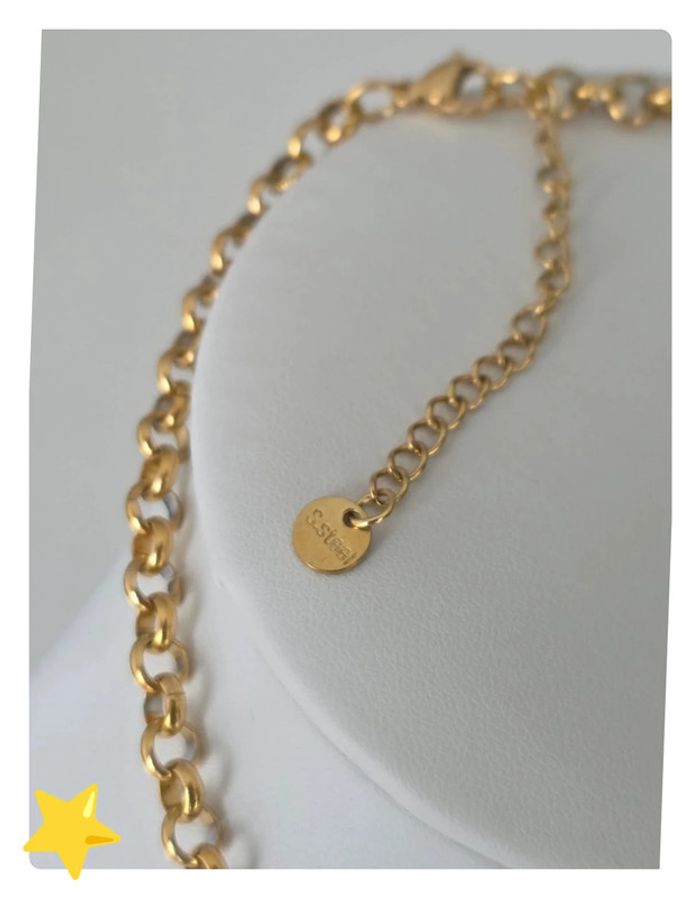 Collier trésors du monde maille jaseron 45-50cm dorée - photo numéro 5