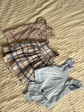 Lot de 3 Robe et bloomer 9 mois