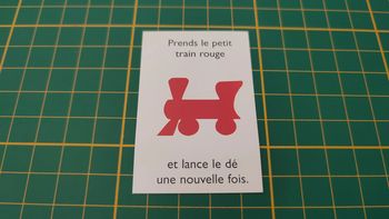 Carte Prends le petit train rouge pièce jeu de société Monopoly junior à la fête foraine Hasbro #B83