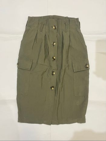 Jupe mi longue saharienne cargo kaki h&m taille 34/XS