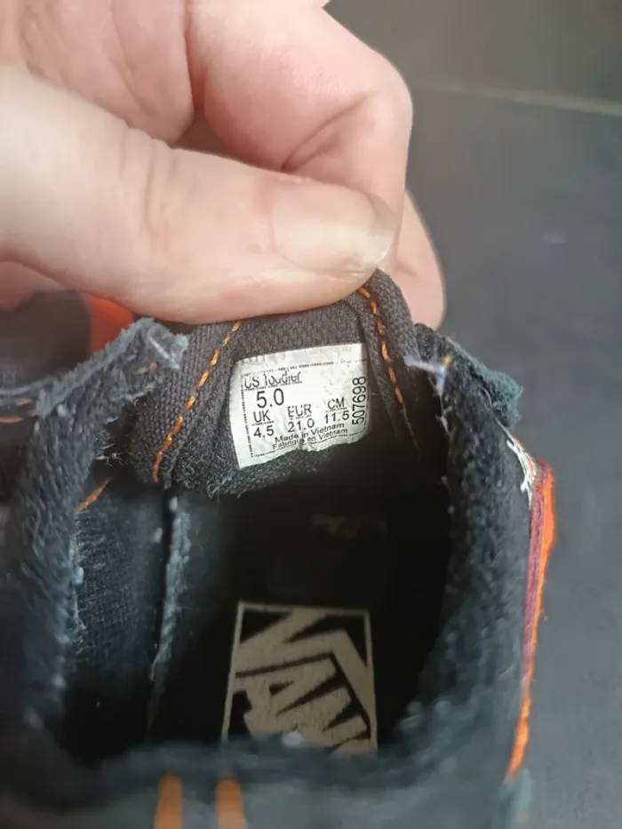 Vans Halloween 21 noir et orange toile d'araignée - photo numéro 6