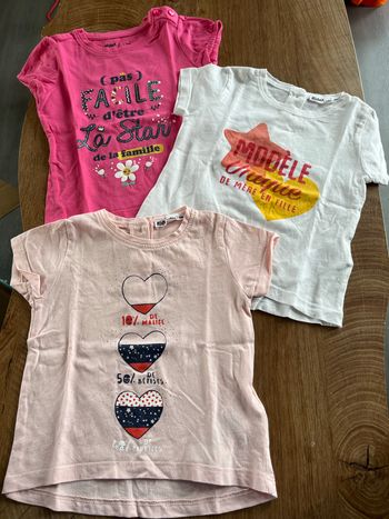 Lot T-shirts bébé fille Gémo