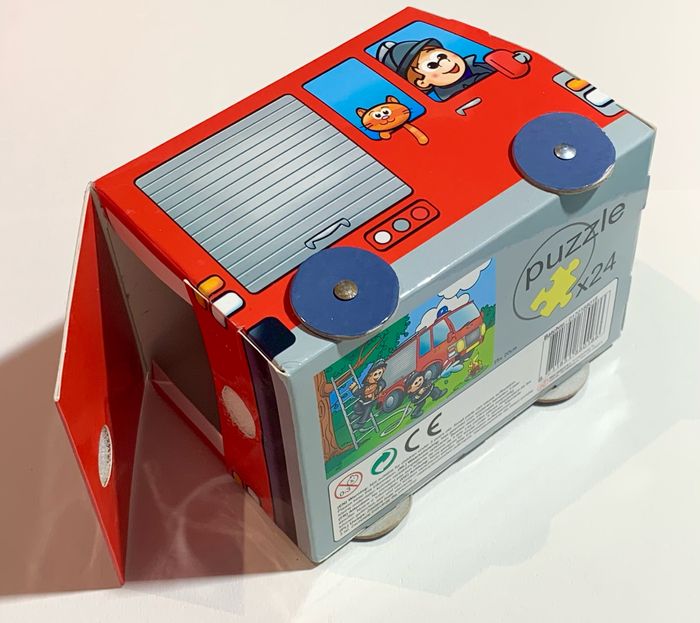 Boîte camion pompiers avec 1 puzzle 24 pièces - photo numéro 3
