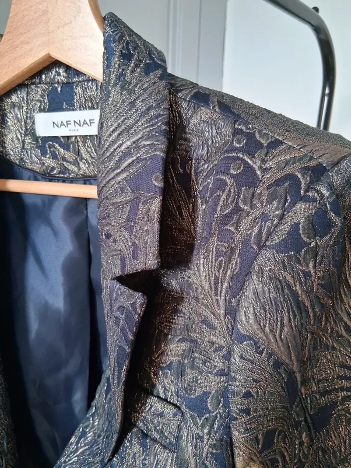 Veste brodée dorée - Nafnaf - 36/S - photo numéro 4