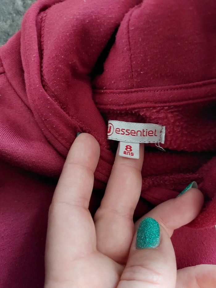 Sweat à capuche avec poches 👧 Taille : 8ans - photo numéro 3