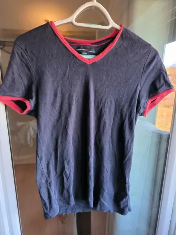 T-shirt homme col v