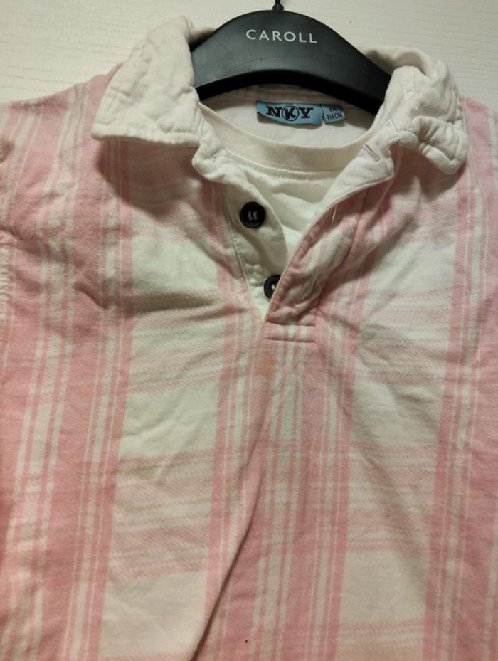 T-shirt mc rose et blanc 6 ans - photo numéro 3